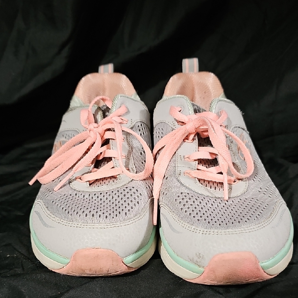 Skechers Gray and Pink Athletic Shoes